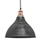 Industville Brooklyn 12" Pewter Cone Pendant Light - Copper Holder - BR-CP12-P-CH Large Image