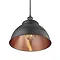 Industville Brooklyn 13" Dome Pendant - Pewter & Copper - BR-DP13-CP-PH  Profile Large Image