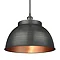 Industville Brooklyn 17" Pewter & Copper Dome Pendant - Pewter Holder - BR-DP17-CP-PH Large Image