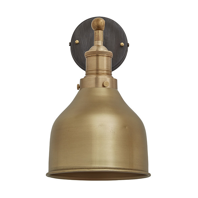 Industville Brooklyn 7" Cone Wall Light - Brass - BR-CWL7-B-BH  Profile Large Image