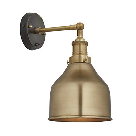 Industville Brooklyn 7" Cone Wall Light - Brass - BR-CWL7-B-BH Large Image