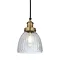 Industville Brooklyn 7" Glass Cone Pendant Light - Brass - BR-GLCP7-BH Large Image