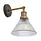 Industville Brooklyn 7" Glass Funnel Wall Light - Brass Holder - BR-GLFWL7-BH Large Image