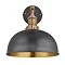 Industville Brooklyn 8" Dome Wall Light - Pewter & Brass - BR-DWL8-BP-BH  Profile Large Image