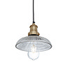 Industville Brooklyn 8" Glass Dome Pendant Light - Brass Holder - BR-GLDP8-BH  Profile Large Image