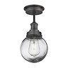 Industville Brooklyn Outdoor & Bathroom Globe Flush Mount Light - Pewter - BR-IP65-FM-PH-PR-GLG Larg