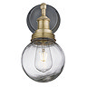 Industville Brooklyn Outdoor & Bathroom Globe Wall Light - Brass - BR-IP65-WL-BH-BR-GLG  Profile Lar