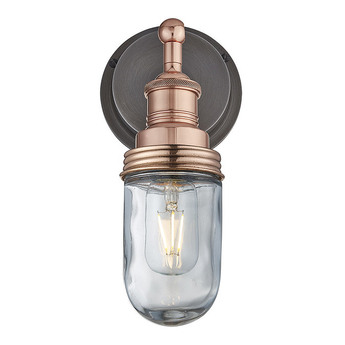 Industville Brooklyn Outdoor & Bathroom Wall Light - Copper - BR-IP65-WL-CH-CR  Profile Large Image