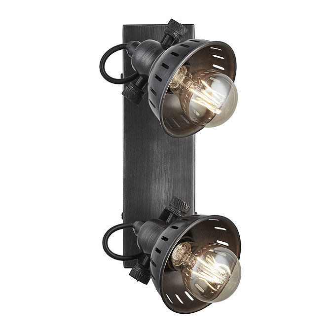 Industville Double Swivel Spotlight Flush Mount - Pewter - SW-SFM-D-P  Feature Large Image