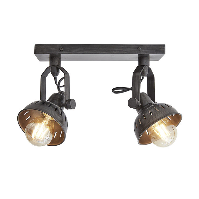 Industville Double Swivel Spotlight Flush Mount - Pewter - SW-SFM-D-P Large Image