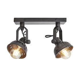 Industville Double Swivel Spotlight Flush Mount - Pewter - SW-SFM-D-P Large Image