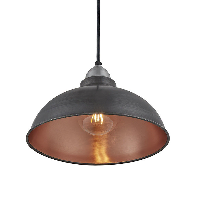 Industville Old Factory 12" Pendant - Pewter & Copper - OF-P12-CP-LPH  Profile Large Image