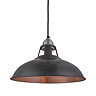 Industville Old Factory 15" Slotted Pendant - Pewter & Copper - OF-SLP15-CP-LPH Large Image