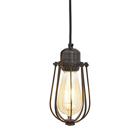 Industville Orlando 4" Wire Cage Pendant Light - Pewter - OR-WCP4-P Large Image