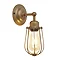 Industville Orlando 4" Wire Cage Wall Light - Brass - OR-WCWL4-B Large Image