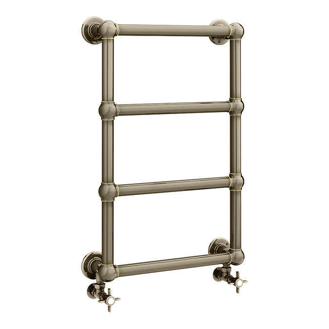 Inglewood Antique Bronze Traditional 748 x 498mm Wall Mounted Heated Towel Rail Large Image
