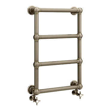 Inglewood Antique Bronze Traditional 748 x 498mm Wall Mounted Heated Towel Rail  Profile Large Image