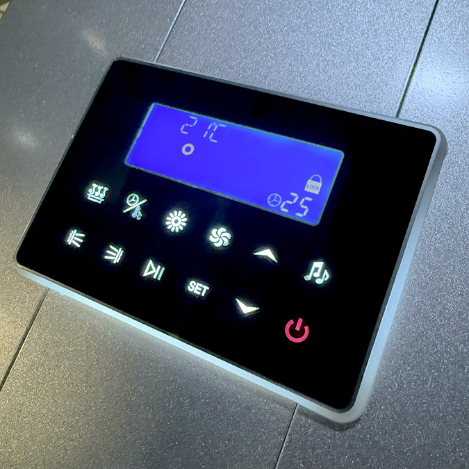 Insignia 1000 x 900mm Black Sauna & Steam Shower Cabin