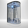 Insignia Platinum 1100 x 700mm Steam Shower Black Frame