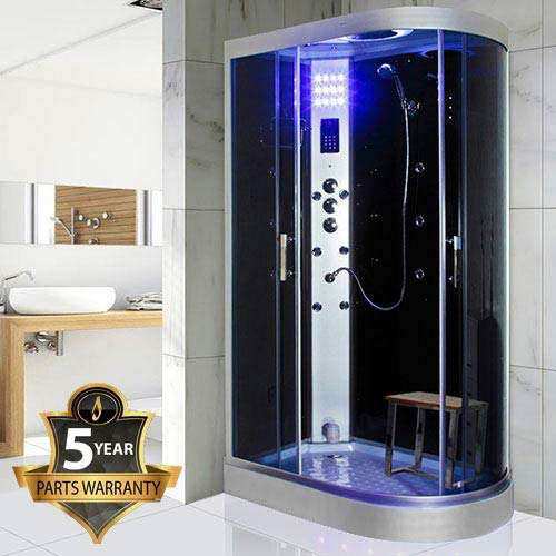 Insignia - 1200mm Steam Shower Cabin with Black Backwalls - GT5000B Large Image