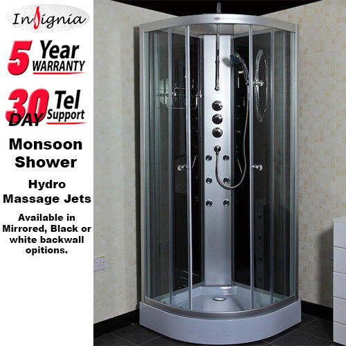 Insignia Shower Cabin With Black Backwalls Victorian Plumbing.co.uk