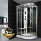 Insignia INS9002 Hydro Massage Shower Cabin with Mirrored Backwalls 800 x 1200mm Large Image