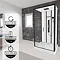 Insignia Monochrome 1150 x 850mm Rectangle Shower Cabin - MC115RT Large Image