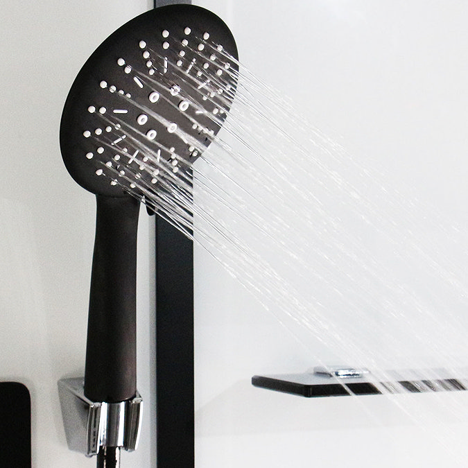 Insignia Monochrome 900 x 900mm Curved Quadrant Shower Cabin - MC90CQ Feature Large Image