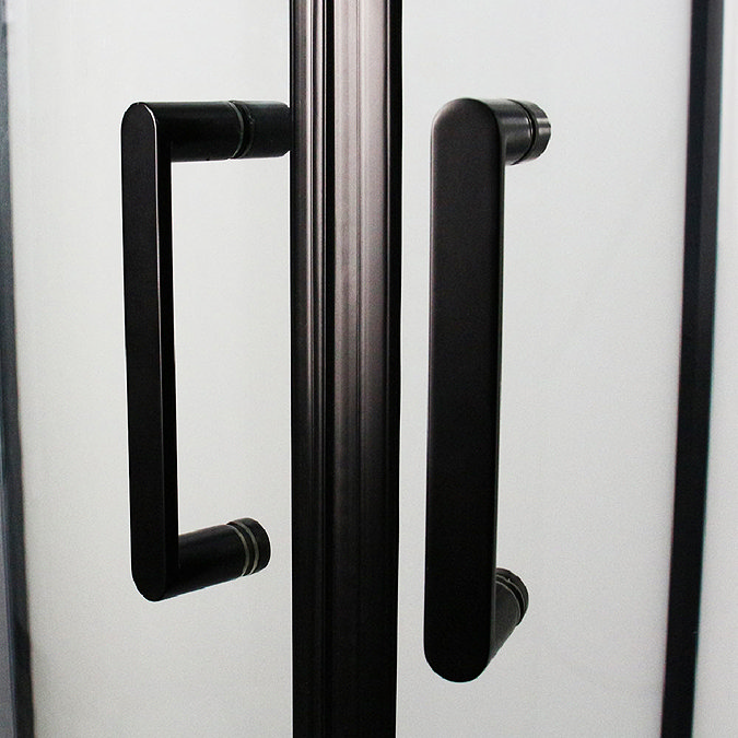 Insignia Monochrome 900 x 900mm Curved Quadrant Shower Cabin - MC90CQ In Bathroom Large Image