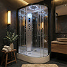 Insignia Platinum 1100 x 700mm Shower Cabin Black Frame