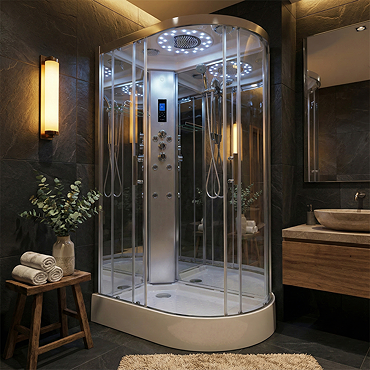 Insignia Platinum 1100 x 700mm Shower Cabin Chrome Frame