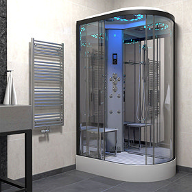 Insignia Platinum 1200 x 800mm Steam Shower Black Frame (3rd Generation) Large Image