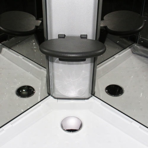 Insignia Premium 1200 x 800mm Non-Steam Shower Cabin Black Frame  In Bathroom Large Image