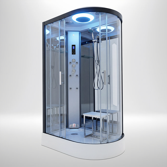 Insignia Premium 1200 x 800mm Steam Shower Black Frame