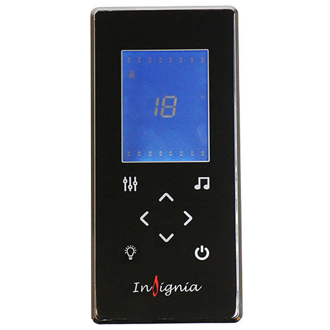 Insignia Premium 1200 x 800mm Steam Shower Chrome Frame In Bathroom Large Image
