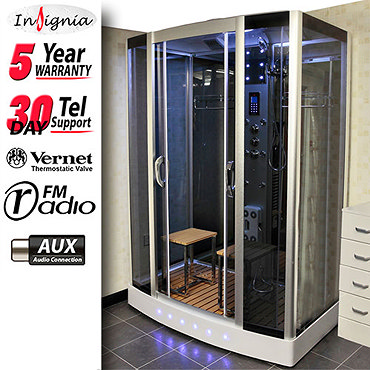 Insignia - Steam Shower Cabin with Mirrored Backwalls - GT0509 Profile Large Image