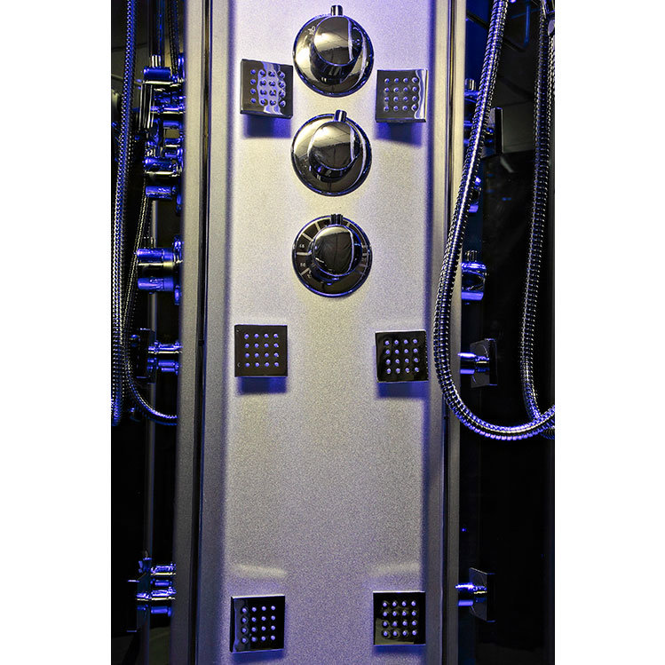 Insignia Steam Shower Cabin With Mirrored Backwalls Online Now