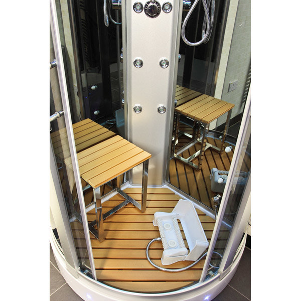 Insignia Steam Shower Cabin with Mirrored Backwalls GT9012 at Victorian Plumbing UK