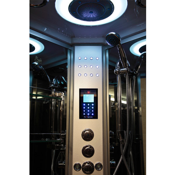 Insignia Steam Shower Cabin with Mirrored Backwalls GT9012 at Victorian Plumbing UK