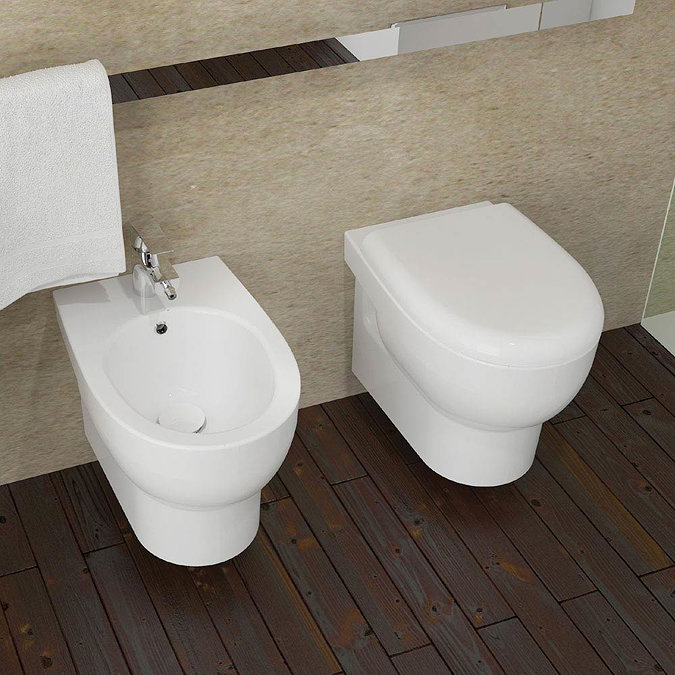 Isvea Bplus Rimless Wall Hung WC Pan Standard Large Image
