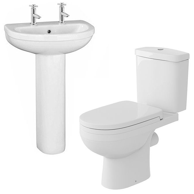 Nuie Ivo Ceramic 4 Piece Bathroom Suite - 1 or 2 Tap Holes
