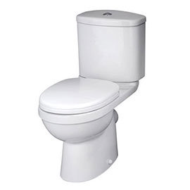 Premier - Ivo Ceramic Close Coupled Toilet with Soft-close Seat Medium Image
