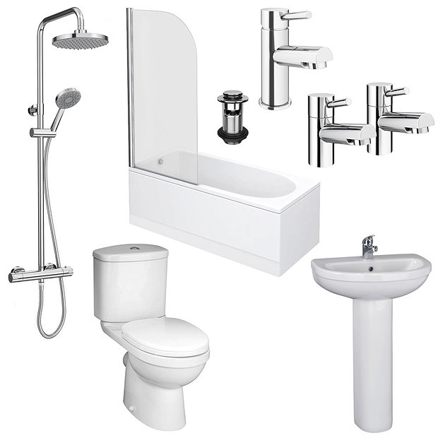 Ivo 1700 Complete Modern Bathroom Package | Victorian Plumbing UK