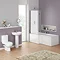 Ivo Modern Shower Bath Suite - Left Hand Option Large Image