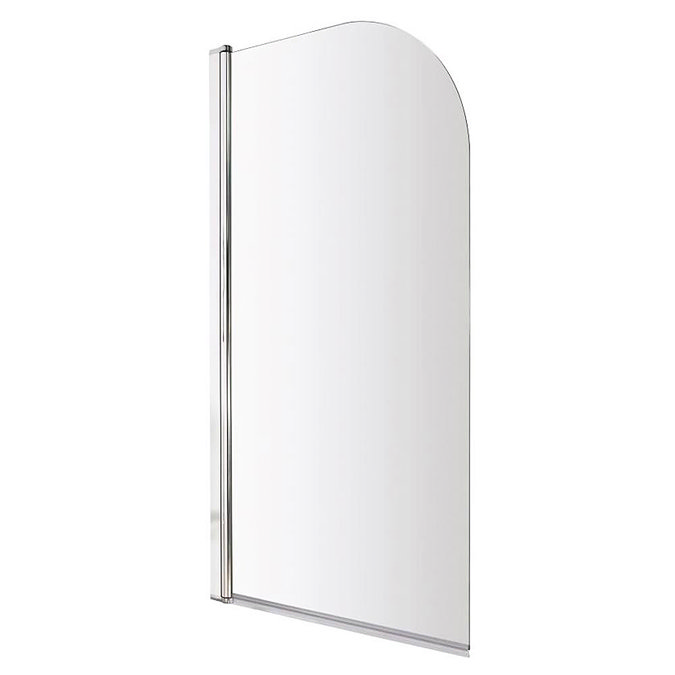 J-Shaped Shower Bath (1700mm with Screen + Curved Panel)  Feature Large Image
