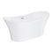 Jardine 1700 Modern Slipper Bath - Double Ended with Chrome Waste