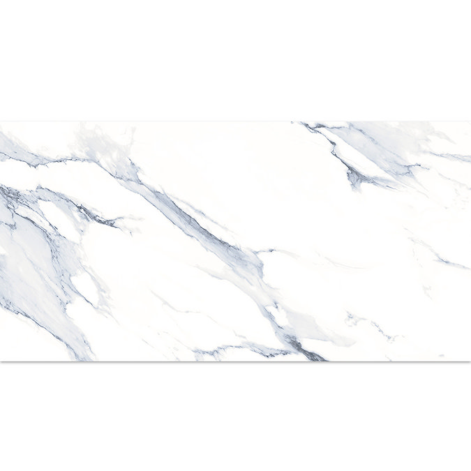Jardine Gloss Blue Marble Effect Floor Tiles - 600 x 1200mm Large Image