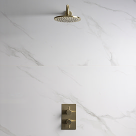 Stonehouse Studio Jardine Gloss White Marble Effect Rectified Wall & Floor Tiles - 600 x 1200mm