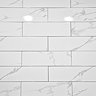 Jasper Metro Carrara Marble Effect Flat Wall Tiles - 100 x 300mm