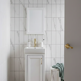 Jasper Metro Carrara Marble Effect Flat Wall Tiles - 100 x 300mm